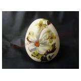 Vintage Porcelain Bisque Egg ~ Signed