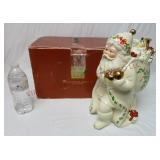 Lenox Holiday Santa Cookie Jar w Box