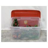 Vintage Plastic Greenery & Sterilite Tote w/ Lid