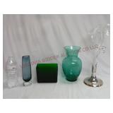 Glass Flower Vases ~ Lot of 4