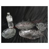 Vintage / Antique Handled Sugar & Glass Bowls