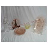 2 Sets of Depression Glass Saucers & Cup