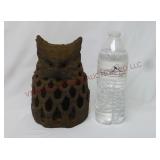 Cast Iron Owl Tea Light Candle Holder ~ 7.5" tall