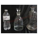 Gin Decanter w Stopper & Rum Decanter / Bottle