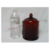 Indiana Glass Ruby Stained Canister / Candy Jar