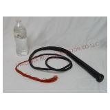 Vintage Braided Leather Bull Whip