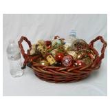 Basket FULL of Christmas Tree Ornaments