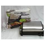 Hamilton Beach Searing Grill w Box ~ Powers On
