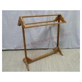 Vintage Handmade Solid Wood Quilt Rack ~ 30" Wide