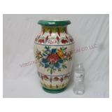 Hand Painted Italian Majolica Umbrella Cane Vase