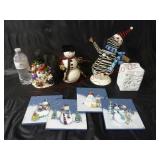 Snowman Figurines & Painted Wood Plaques