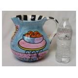 Pier 1 Hand Painted Pitcher ~ Small Chip on Rim