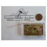 President Donald Trump Gold Foil Bullion Bar