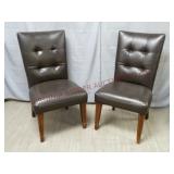 Faux Leather Dining Chairs ~ Need Refinished