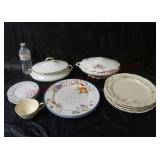 Covered Tureens, Plates, Saucers & Cup