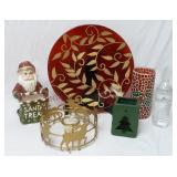 Christmas Holiday Decor & Large Plate / Tray