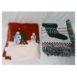 Christmas Throw Blankets ~ Lot of 2