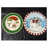 Large Christmas Cookie Serving Platters ~ 2