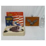Battery Operated Flying Eagle & Eagle Plaque