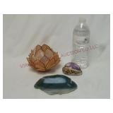 Capiz Shell Candle Holder, Geode Slice & Shell