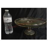 Jeannette Lyre Harp Sandwich Glass Cake Plate