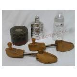 Brut Powder, Old Spice Flask & Shoe Stretchers