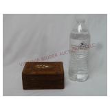 Carved Wood Hinged Lid Box ~ 5"x3.5"x2.25"