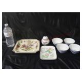 Small Ginger Jar, Rice Bowls & Asian Dresser Trays