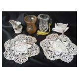 Mini Vases / Toothpick Holders & Crochet Doilies