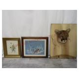 Botanical & Wildlife Wall Art ~ Lot of 3
