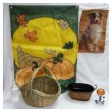 Fall Flags, Baskets & Jack-O-Lantern Votive