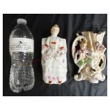 Vintage Porcelain Wall Pockets ~ Lot of 2