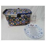World Market Insulated Picnic Bag & Giving Plate