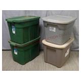 Storage Totes w Lids ~ 18 Gallon Size ~ 4