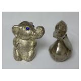 Vintage Elephant & Duck Coin Banks