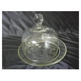 Princess House Crystal Round Covered Butter Dish