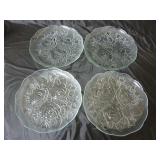 Set of 4 Pasari Indonesia 10" Floral Plates