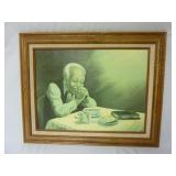 Vintage J Coleman Canvas Art w/ Appraisal
