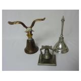 Lot of 3 Hand Bells ~ Gorham, Hudson & Meeuws