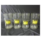 Set of 4 Hazel Atlas Jelly Jars w/ Original Labels