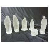 Small Frosted Glass Christmas Nativity Set