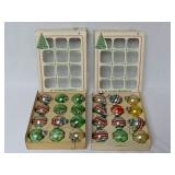Vintage Mercury Glass 1.5" Christmas Ornaments