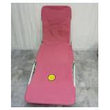 Pink Outdoor Folding Lounge Patio Lawn Chair