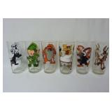 (6) 1970s Pepsi Warner Bros Looney Toons Glasses