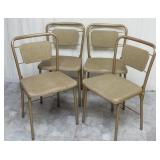 Set of 4 Mid-Century Gate Leg Folding Chairs