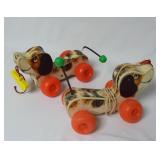 (2) Fisher Price Little Snoopy Pull Along Toys