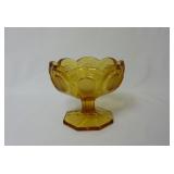 Vintage Amber Fostoria Coin Glass Open Jam Jelly