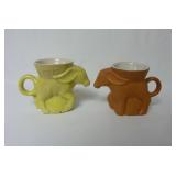 Lot of 2 Democratic by Frankoma Donkey Mugs