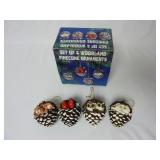 Set of 4 Woodland Pinecone Tree Ornaments