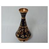 Etched Copper Vase ~ 9.5" Tall